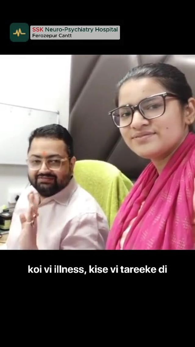 Dr. Mridul Sharma and a counsellor from SSK Neuro-Psychiatry Hospital